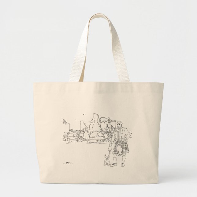Donnottar Castle, Scotland Tote Bag Jumbo Tygkasse (Framsidan)