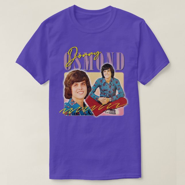 Donny Osmond Retro 70s Aesthetic Fläkt Design T Shirt (Design framsida)