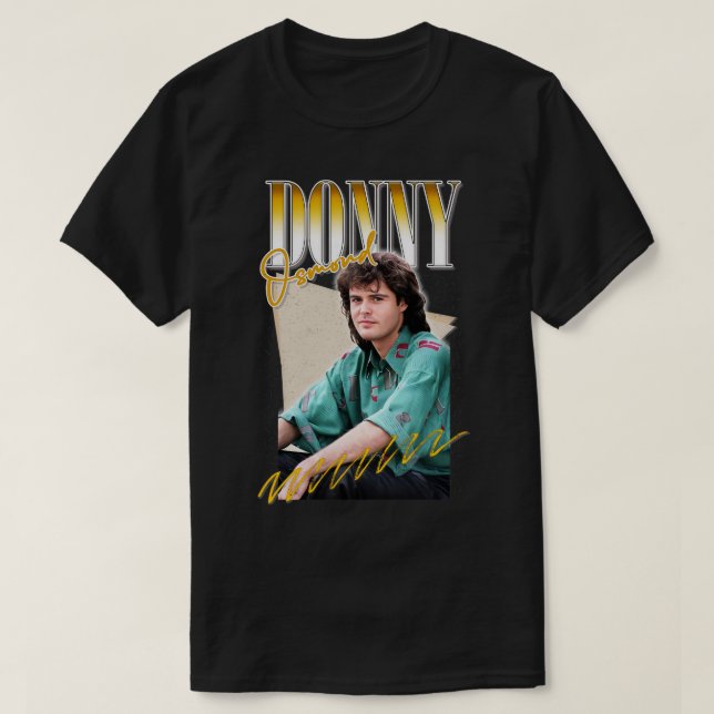 Donny Osmond Retro Aesthetic Fläkt Design T Shirt (Design framsida)