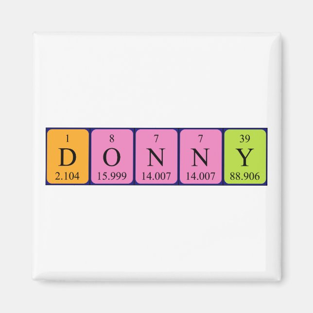 Donny Periodisk magnet bord namn (Framsidan)