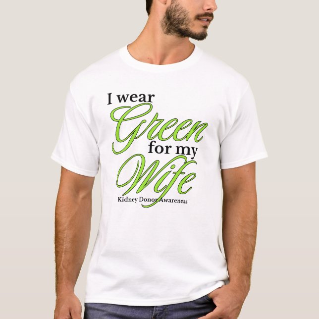 Donor Awareness Hero Support Thankful wife T Shirt (Framsida)