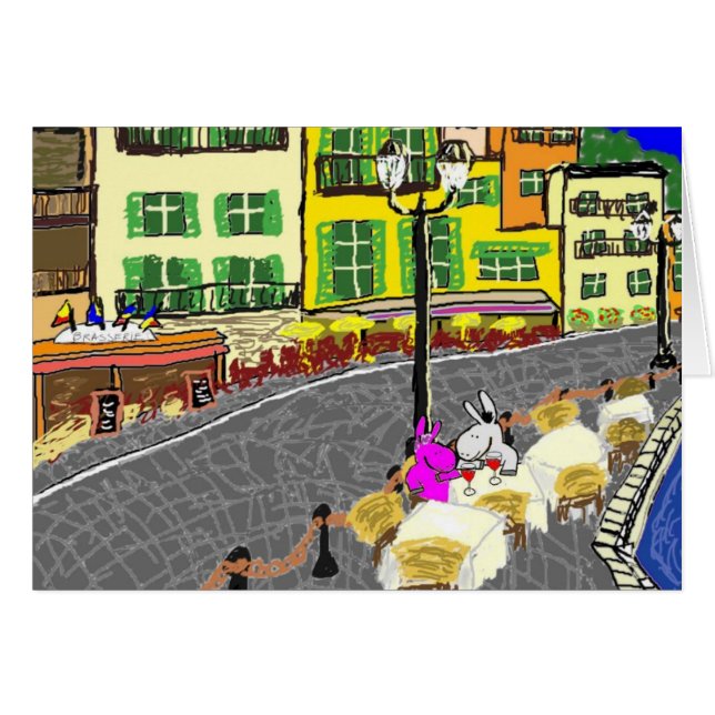 donor i kafé hälsningskort (Framsidan Horizontal)