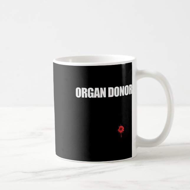 Donor Roligt Bloody Wound Kidney Memb på back 1 Kaffemugg (Höger)