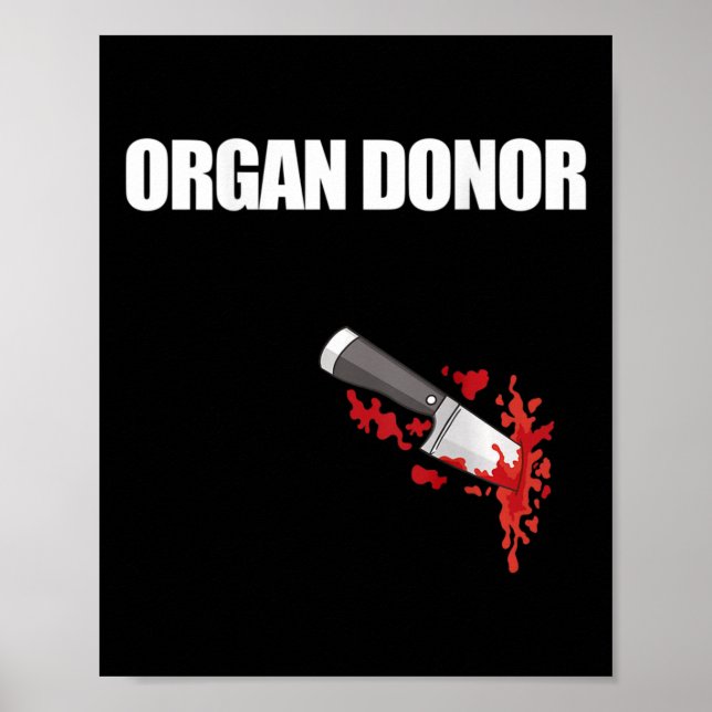 Donor Roligt Bloody Wound Kidney Memb på back 4 Poster (Framsidan)