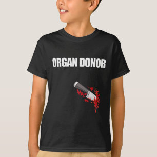 Donor Roligt Bloody Wound Kidney Memine på back 2 T Shirt
