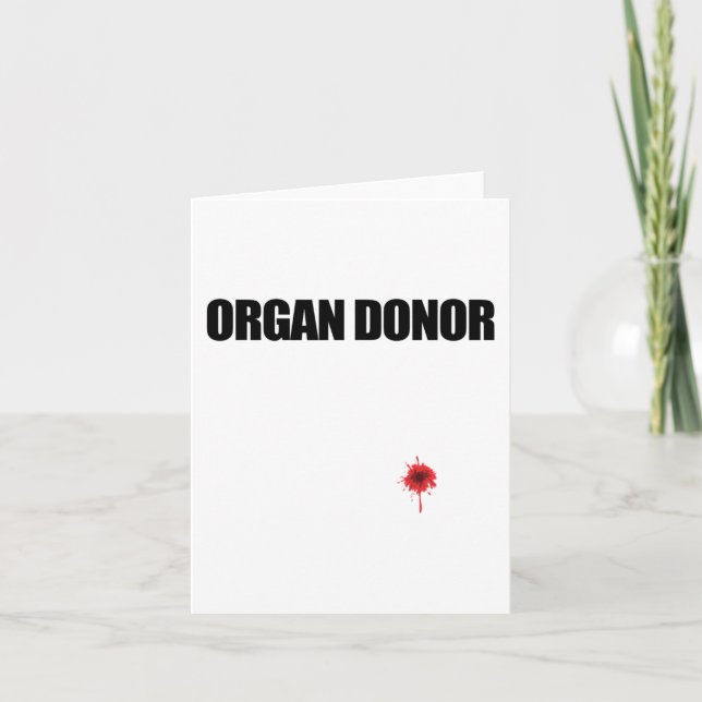 Donor Roligt Bloody Wound Kidney Transplant Memant Kort (Framsida)