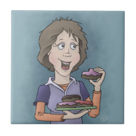 Donötter med sprinkler av keramiskt plattor kakelplatta