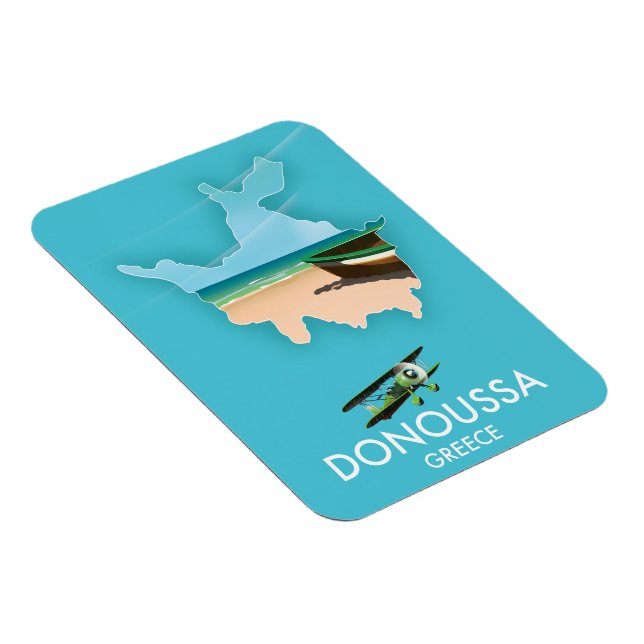 Donoussa Grekland reskarta Magnet (Högersidan)
