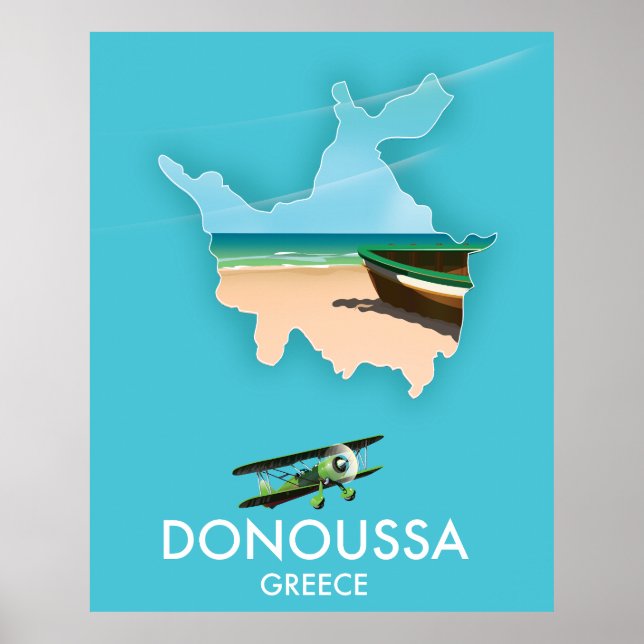 Donoussa Grekland reskarta Poster (Framsidan)