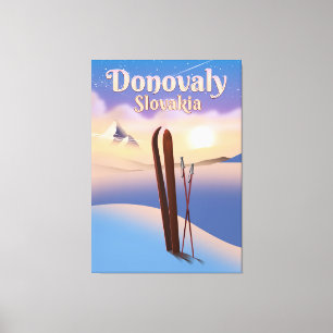 Donovaly Slovakia Ski poster. Canvastryck