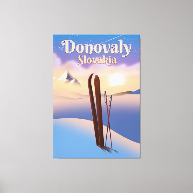 Donovaly Slovakia Ski poster. Canvastryck (Framsida)