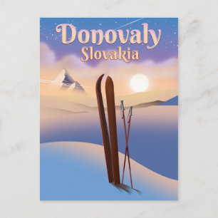 Donovaly Slovakia Ski poster. Vykort