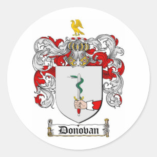 DONOVAN-FAMILJVAPENSKÖLD - DONOVAN-VAPENSKÖLD RUNT KLISTERMÄRKE