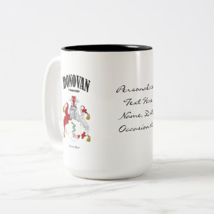 Donovan Family Crest, Translation & Meaning Två-Tonad Mugg