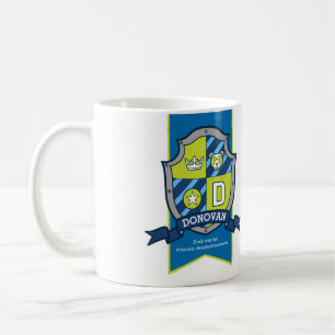 Donovan Knight sköld grönt blue björn namn Kaffemugg