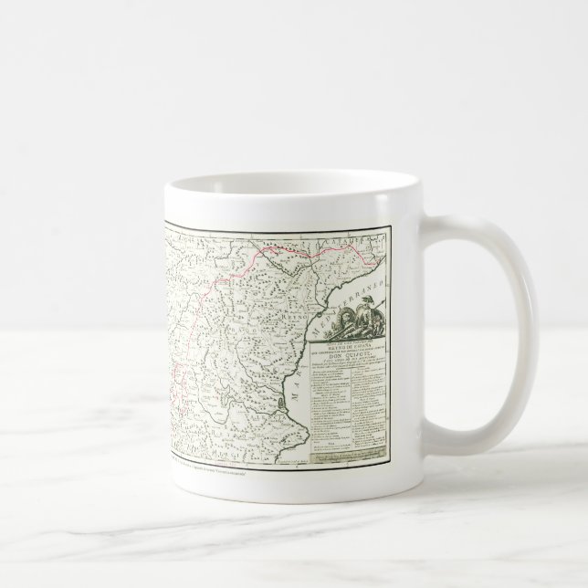 DONQUIXOTE-RUTTkarta - TAZA- Cervantes Kaffemugg (Höger)