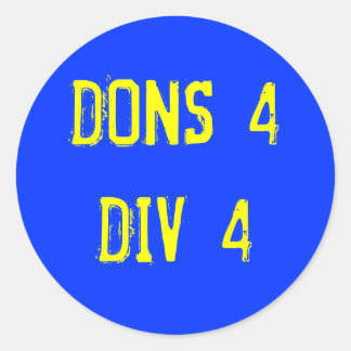 DONS4DIV4 RUNT KLISTERMÄRKE