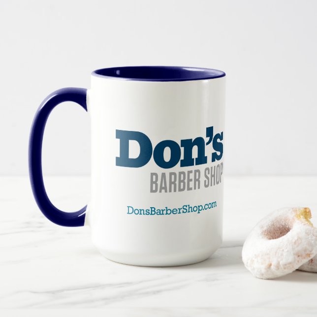 Don's Barber Shop - Blue Coffee Mugg (Med munk)
