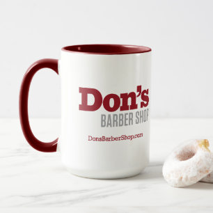 Don's Barber Shop - Red Logotyp Coffee Mugg