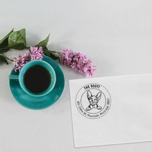 Donskoy Cat Returadress Stämpel (Skapare uppladdad)