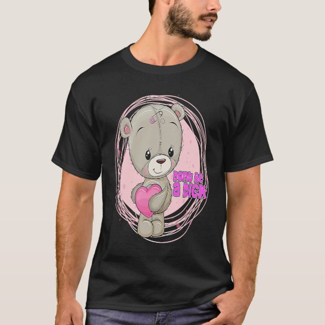 DON'T BE A DIK  Teddy Bear Sarcastic Graphic T Shirt (Framsida)