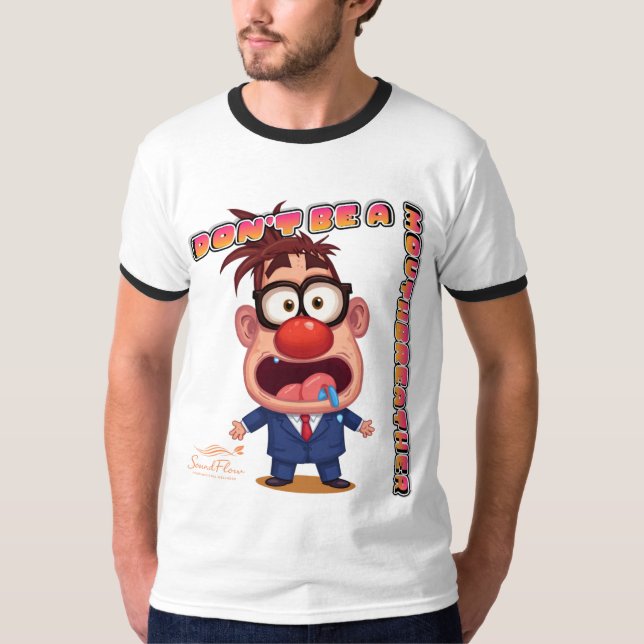Don't Be A Mouthbreather SoundFlow Ringer T-Shirt (Framsida)