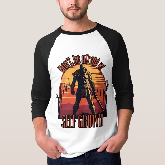 Dont be afraid of self growth | Trade motivation  T Shirt (Framsida)