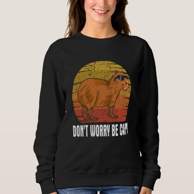Don't Be Worry Be Capy   Capybara Rodents Animals T Shirt (Framsida)
