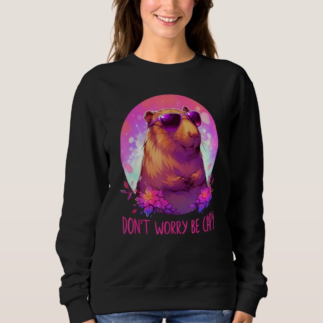 Dont Be Worry Be Capy Capybara T Shirt (Framsida)