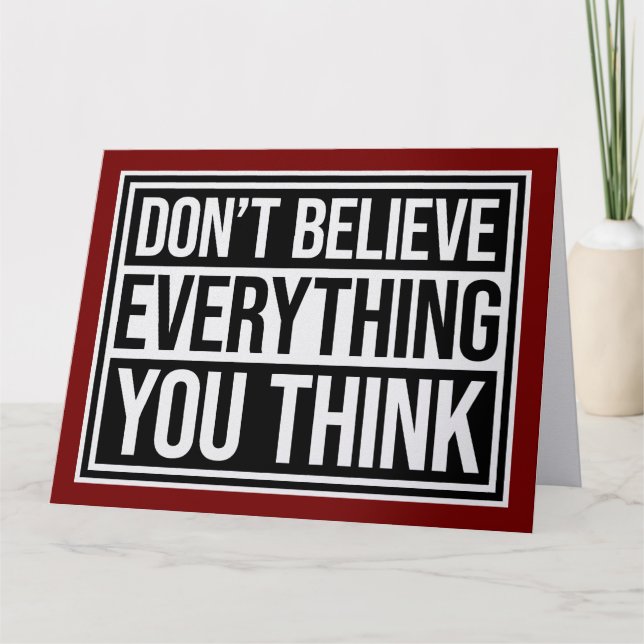 Don't Believe Everything You Think Mindful Wisdom  Kort (Framsida)