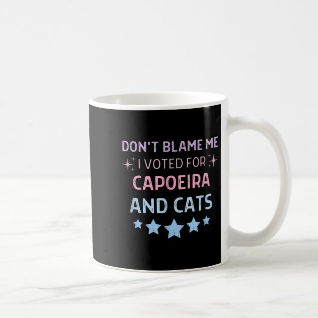 Don't Blame Me I Voted For Caeira And Cats Men Wom Kaffemugg (Höger)