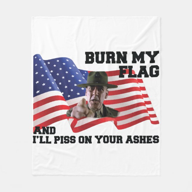 Don't burn my flag  fleecefilt (Framsidan)