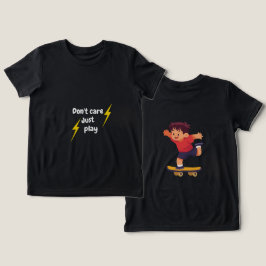 Don't Care Just Play – Black Kids ShirtT-Shirt T Shirt