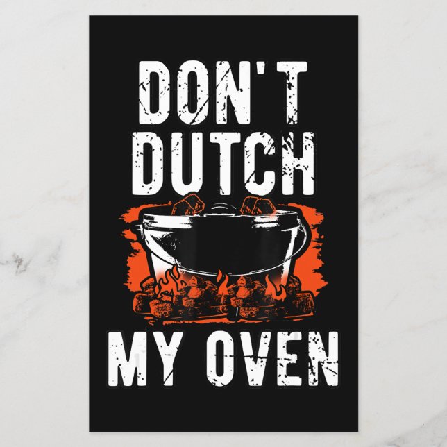 Dont Dutch My Oven - Funny Grill och BBQ Flygblad (Framsidan)