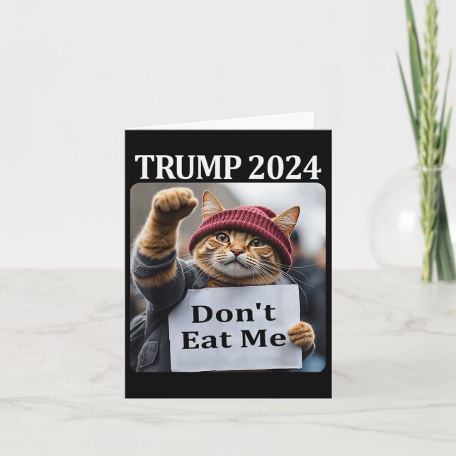 Don't Eat Me Katter För Trump 2024  Kort (Framsida)