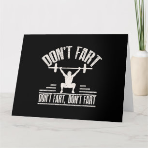 Dont Fart Funny Ness Gym Workout Weights Squat Kort