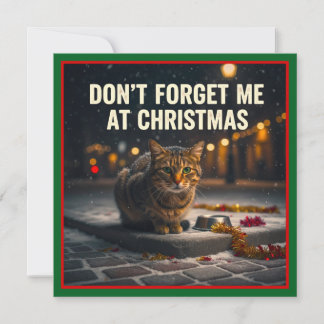 DONT FORGET THE CAT AT CHRISTMAS KORT