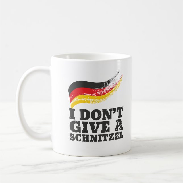 Dont Ge Schnitzel German Flagga Oktoberfest Kaffemugg (Vänster)