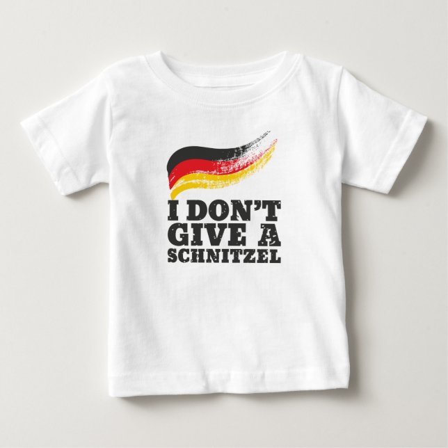 Dont Ge Schnitzel German Flagga Oktoberfest T Shirt (Framsida)