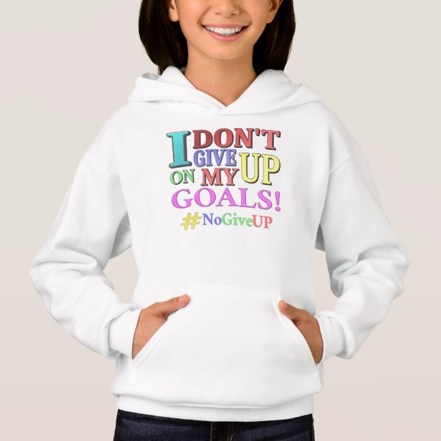 "DON'T GE UP GOALS" Cute Design. Köp nu T Shirt (Framsida)