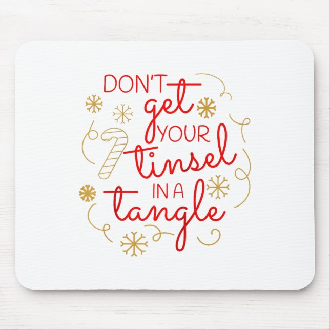 Don't Get Your Tinsel In A Tangle Christmas Raglan Musmatta (Framsidan)