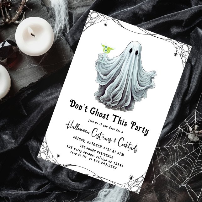 Dont Ghost i Party Vuxen Halloween fest Inbjudningar (Skapare uppladdad)