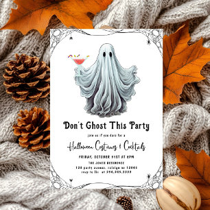 Dont Ghost i Party Vuxen Halloween fest Inbjudningar