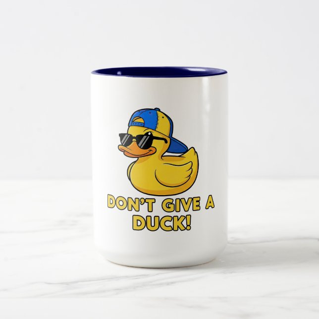 Don't Give a Duck Ordlek Två-Tonad Mugg (Center)