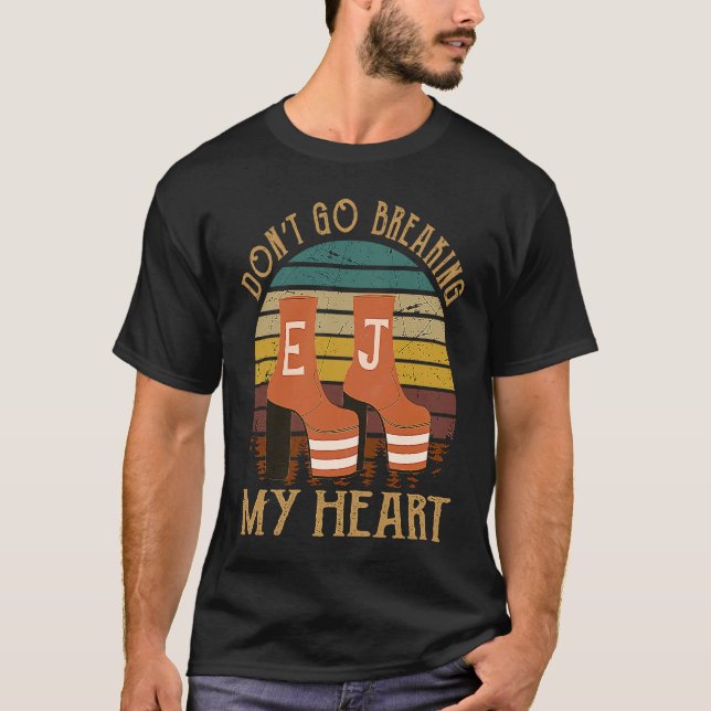 Don't Go Breaking My Heart T Music Dancer And Boot T Shirt (Framsida)