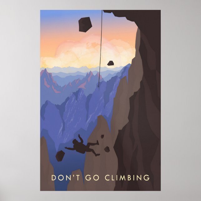 Dont Go Climbing Travel Poster (Framsidan)