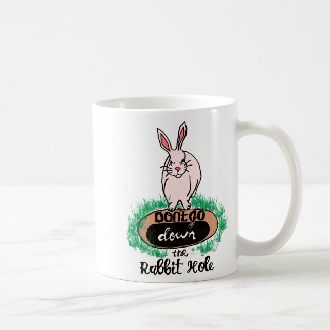 Dont Go Down The Rabbit Hole Womens Red  Kaffemugg (Höger)