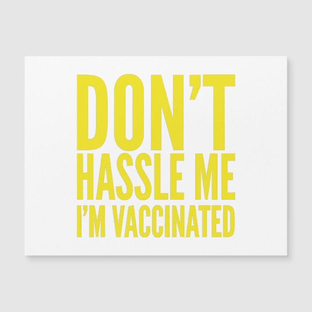 DON'T HASSLE ME I'M VACCINATED  (Framsida)