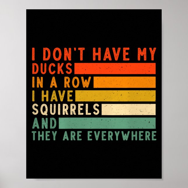 Dont Have Ducks In A Row I Have Squirrels Everywhe Poster (Framsidan)