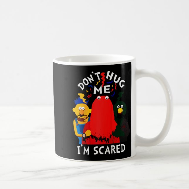 Don't Hug Me I'm Eds Funny Saying Sarcasm Raglan B Kaffemugg (Höger)